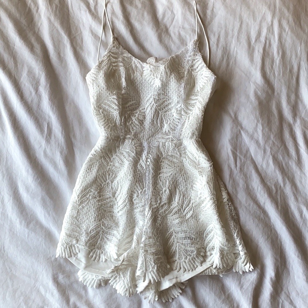 White lace romper